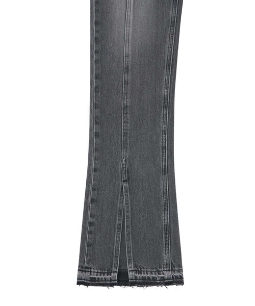 HYSTERIC GLAMOUR(ヒステリックグラマー)の「GUITAR GIRL センタースリットデニムパンツ(デニムパンツ・レディース・ブラック/ライトインディゴブルー・25inch/26inch/27inch/28inch)」の6枚目の写真