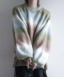 【cussil/クシル】ハイファンクショナルニット ワイドバルーンスリーブ ルーズ セーター