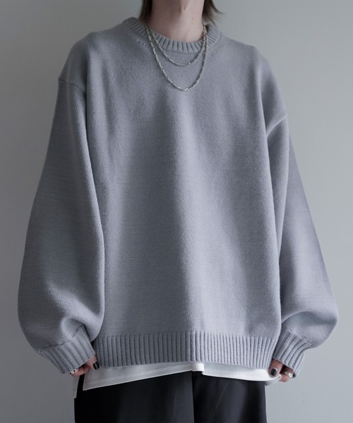 【cussil/クシル】ハイファンクショナルニット ワイドバルーンスリーブ ルーズ セーター（ニット/セーター）｜cussil（クシル）