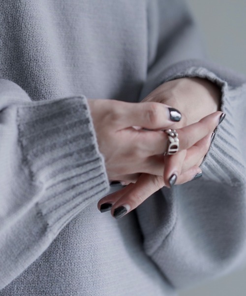 【cussil/クシル】ハイファンクショナルニット ワイドバルーンスリーブ ルーズ セーター（ニット/セーター）｜cussil（クシル）