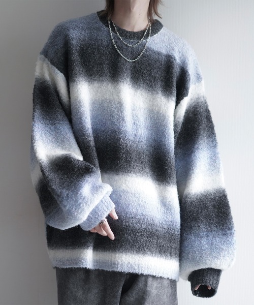 【cussil/クシル】ハイファンクショナルニット ワイドバルーンスリーブ ルーズ セーター（ニット/セーター）｜cussil（クシル）