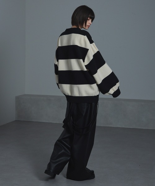 【cussil/クシル】ハイファンクショナルニット ワイドバルーンスリーブ ルーズ セーター（ニット/セーター）｜cussil（クシル）