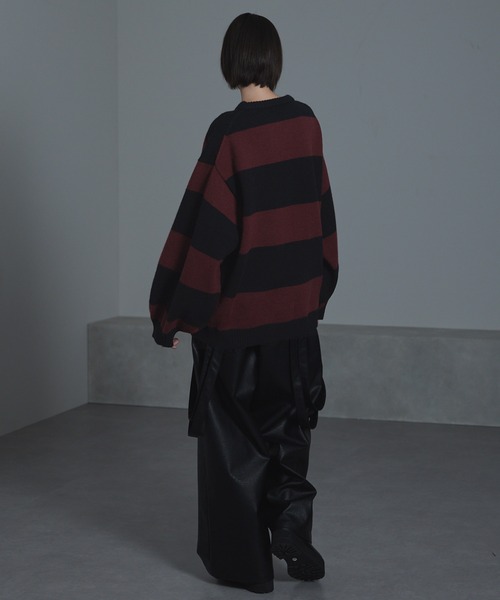 【cussil/クシル】ハイファンクショナルニット ワイドバルーンスリーブ ルーズ セーター（ニット/セーター）｜cussil（クシル）