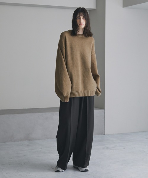 【cussil/クシル】ハイファンクショナルニット ワイドバルーンスリーブ ルーズ セーター（ニット/セーター）｜cussil（クシル）