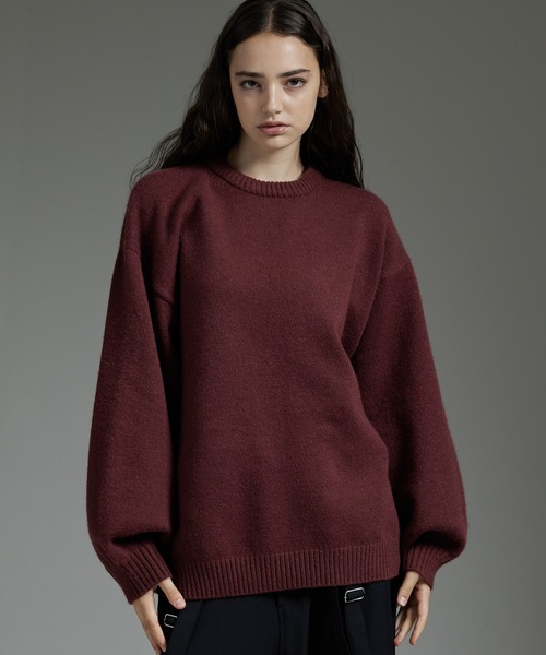 【美品】allureville バルーンスリーブ ニット サイズ2 フリンジスリーブ2WAY プルオーバー|allureville OFFICIAL SITE