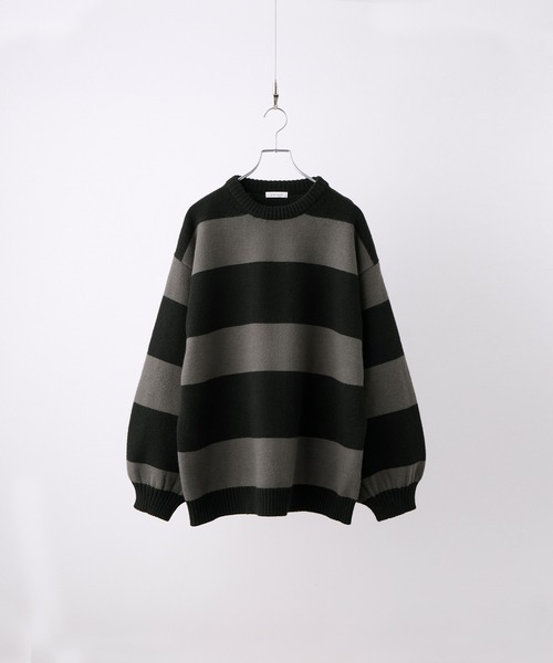 cussil(クシル)の「【cussil/クシル】ハイファンクショナルニット ワイドバルーンスリーブ ルーズ セーター(ニット/セーター・メンズ・ブラウン/ブラック/オフホワイト/ワインレッド/チャコールグレー/ダークブラウン/イエロー系/グリーン/ライトグレー/ブラック系/ブルー系/ブラウン系/レッド系/ホワイト系/ブラック系1/ブルー/シルバーグレー/ライトブルーグレー/ダークグリーン/ブラック系2/ライトグレー系2・M/L/XL/S/XS)」の22枚目の写真