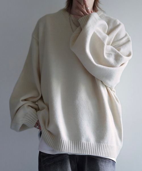 【cussil/クシル】ハイファンクショナルニット ワイドバルーンスリーブ ルーズ セーター（ニット/セーター）｜cussil（クシル）