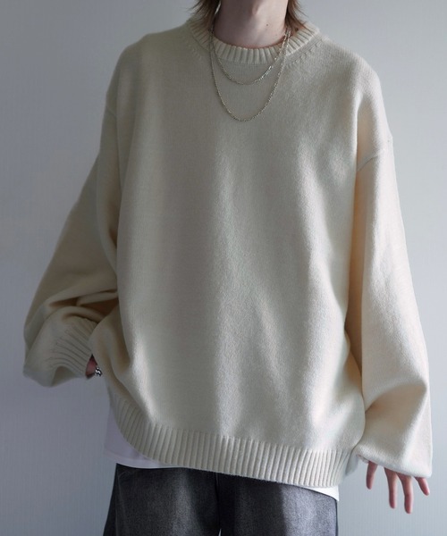 【cussil/クシル】ハイファンクショナルニット ワイドバルーンスリーブ ルーズ セーター（ニット/セーター）｜cussil（クシル）