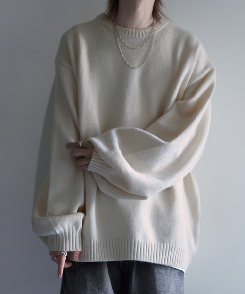 【cussil/クシル】ハイファンクショナルニット ワイドバルーンスリーブ ルーズ セーター（ニット/セーター）｜cussil（クシル）