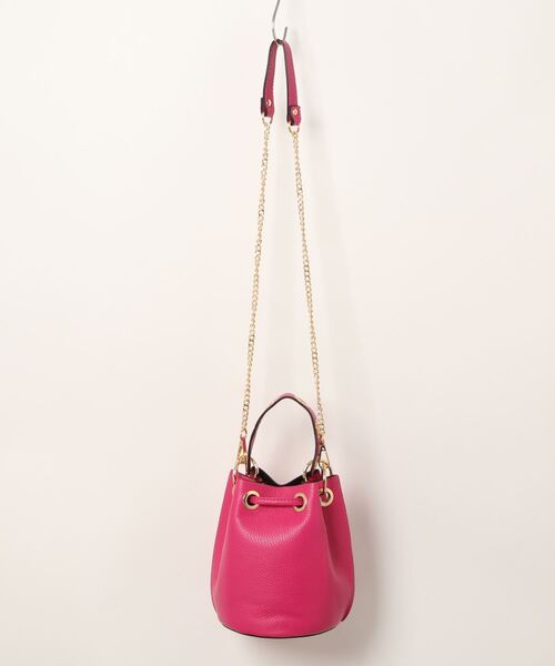 ROSE BUD（ローズバッド）の「(MAXFLY)バケツ型巾着ショルダーバッグ（ショルダーバッグ・レディース・ブラック/ピンク・FREE）」の11枚目の写真