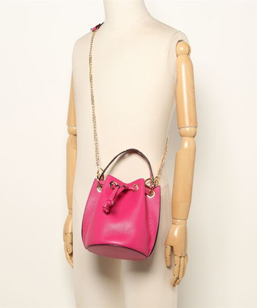 ROSE BUD（ローズバッド）の「(MAXFLY)バケツ型巾着ショルダーバッグ（ショルダーバッグ・レディース・ブラック/ピンク・FREE）」の14枚目の写真