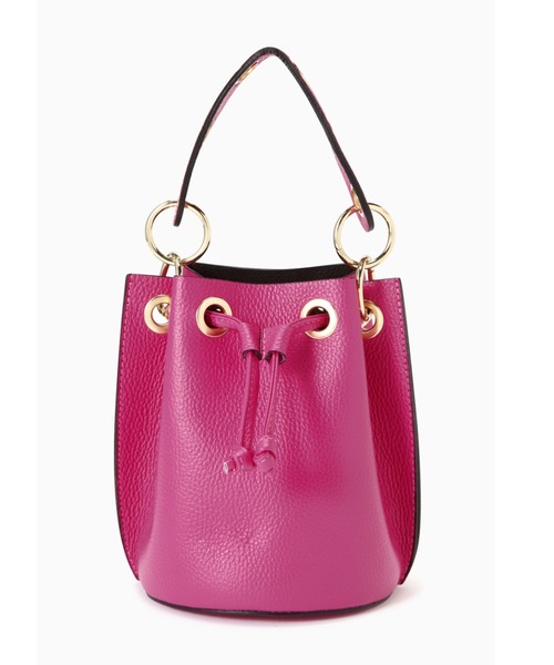 ROSE BUD（ローズバッド）の「(MAXFLY)バケツ型巾着ショルダーバッグ（ショルダーバッグ・レディース・ブラック/ピンク・FREE）」の10枚目の写真