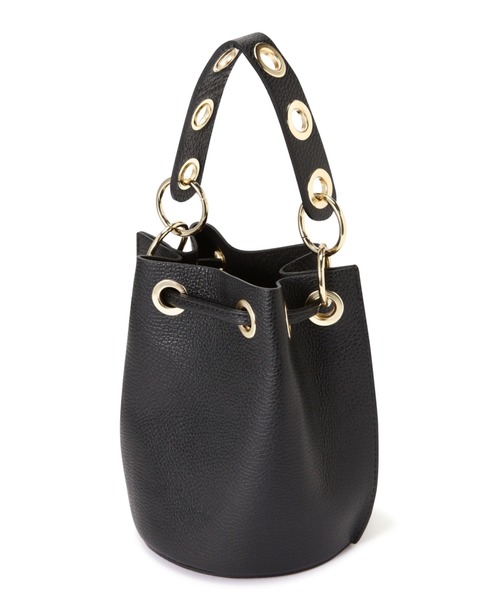 ROSE BUD（ローズバッド）の「(MAXFLY)バケツ型巾着ショルダーバッグ（ショルダーバッグ・レディース・ブラック/ピンク・FREE）」の6枚目の写真