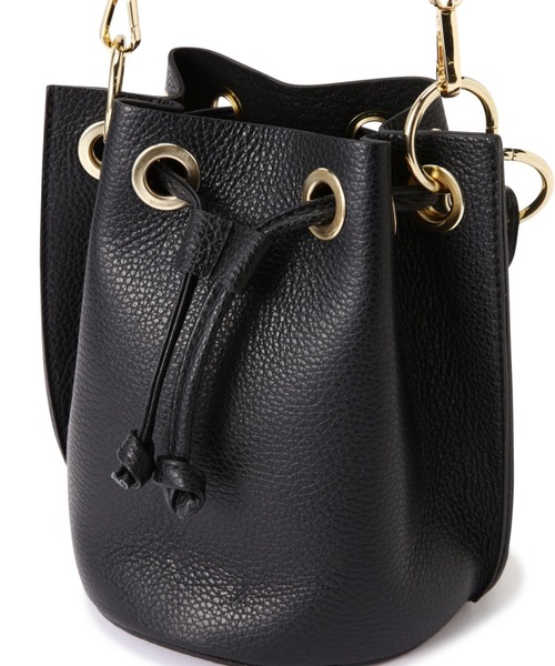 ROSE BUD（ローズバッド）の「(MAXFLY)バケツ型巾着ショルダーバッグ（ショルダーバッグ・レディース・ブラック/ピンク・FREE）」の5枚目の写真