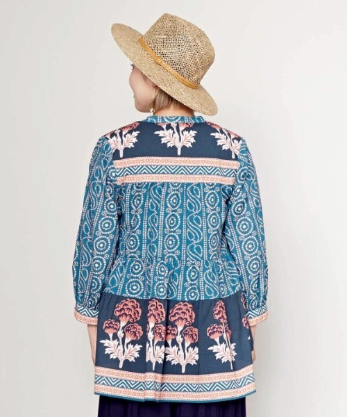 チャイハネ（チャイハネ）の「【チャイハネ】シボリフブラウス（シャツ/ブラウス・レディース・ラベンダー/ネイビー/ワイン・FREE）」の8枚目の写真