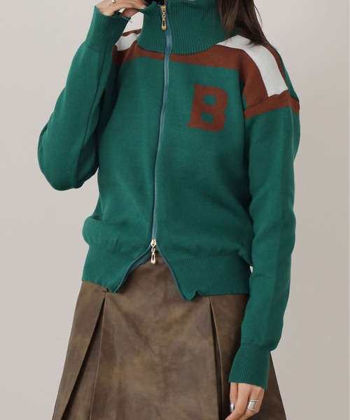 ROOPTOKYO（ループトウキョウ）の「COLLEGE HIGHNECK KNIT/カレッジハイネックニット（ニット/セーター・レディース・チャコール/ベージュ/ネイビー/グリーン・FREE）」の3枚目の写真