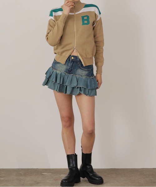 ROOPTOKYO（ループトウキョウ）の「COLLEGE HIGHNECK KNIT/カレッジハイネックニット（ニット/セーター・レディース・チャコール/ベージュ/ネイビー/グリーン・FREE）」の8枚目の写真
