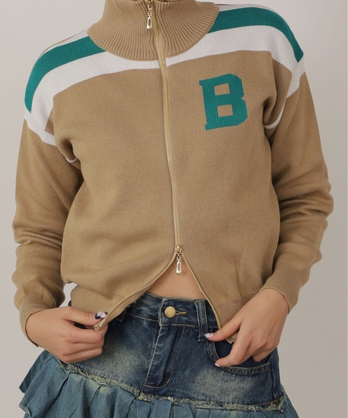 ROOPTOKYO（ループトウキョウ）の「COLLEGE HIGHNECK KNIT/カレッジハイネックニット（ニット/セーター・レディース・チャコール/ベージュ/ネイビー/グリーン・FREE）」の19枚目の写真