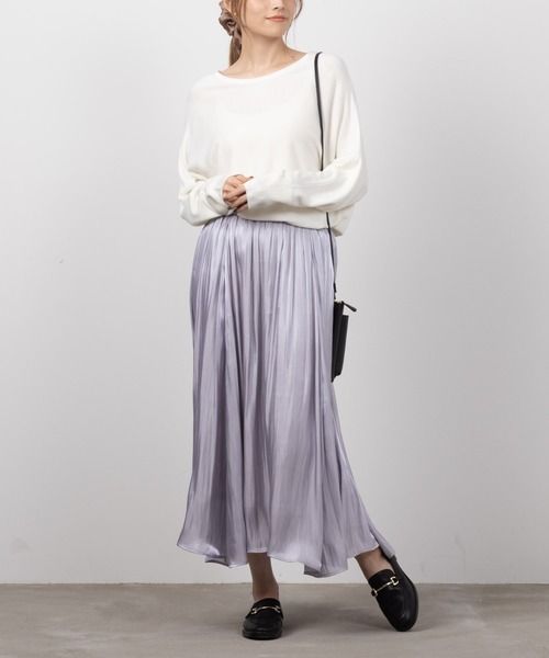 NAVY(ネイビー)の「NAVY 洗えるニット カシミヤタッチ ドルマンプルオーバー(ニット/セーター・レディース・グレイッシュベージュ/ブラック/ブルー/ホワイト・M/L)」の8枚目の写真