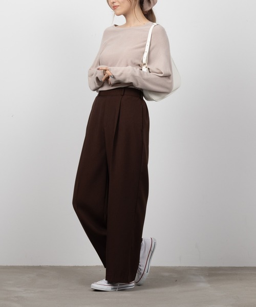 NAVY(ネイビー)の「NAVY 洗えるニット カシミヤタッチ ドルマンプルオーバー(ニット/セーター・レディース・グレイッシュベージュ/ブラック/ブルー/ホワイト・M/L)」の9枚目の写真