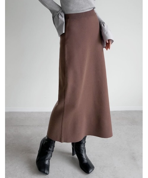 JB ニットスカート サイズ1 低身長サイズ有][洗濯機で洗える]ミラノリブナローニットスカート