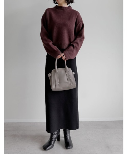 セール】[低身長サイズ有][洗濯機で洗える]ミラノリブナローニット