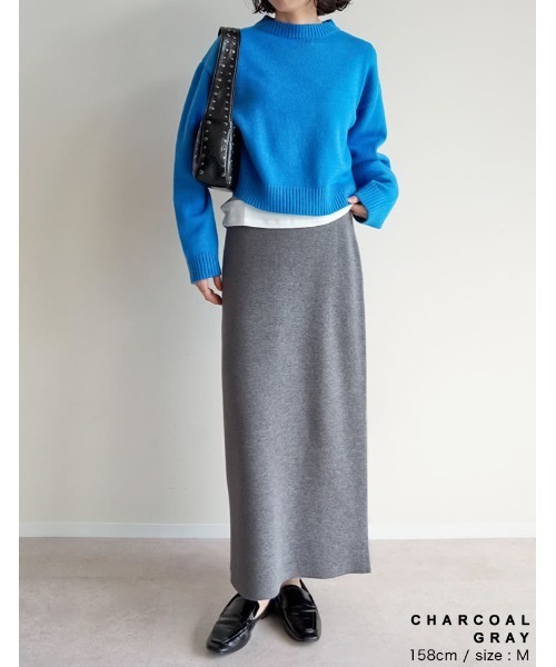 セール】[低身長サイズ有][洗濯機で洗える]ミラノリブナローニット