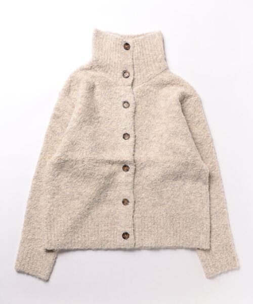 STYLEBLOCK（スタイルブロック）の「ブークレー2WAYニットカーディガン（カーディガン/ボレロ・レディース・イエロー/ミント/グレー/ライトベージュ/チャコールグレー・M）」の6枚目の写真