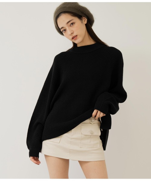 ANAP（アナップ）の「ベルト付きツイルスカパン（スカート・レディース・ブラック/カーキ/アイボリー・M/S）」の4枚目の写真