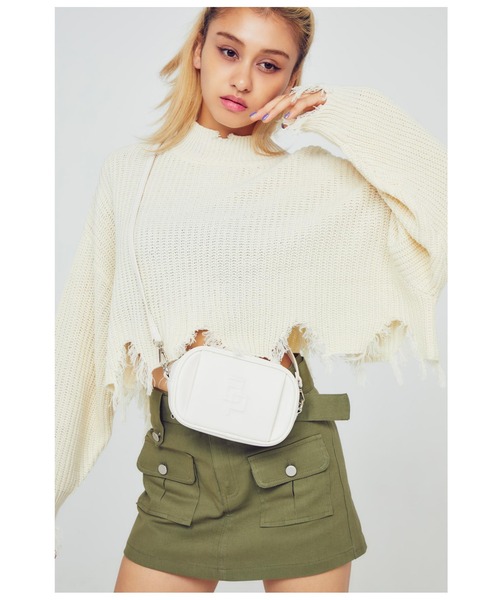 ANAP（アナップ）の「ベルト付きツイルスカパン（スカート・レディース・ブラック/カーキ/アイボリー・M/S）」の16枚目の写真