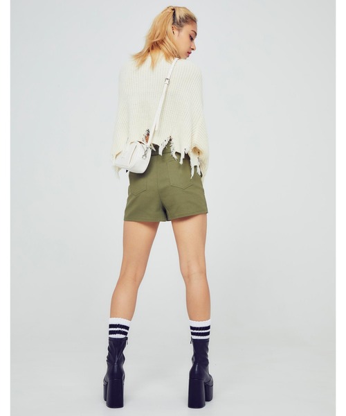 ANAP（アナップ）の「ベルト付きツイルスカパン（スカート・レディース・ブラック/カーキ/アイボリー・M/S）」の20枚目の写真