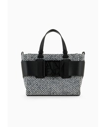 ARMANI EXCHANGE | 【A|X アルマーニ エクスチェンジ】BOXロゴバックル　ミニハンドバッグ（ファブリック）(ハンドバッグ)