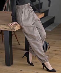 スエードポンチカーゴパンツ