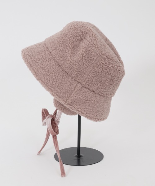 axes femme(アクシーズファム)の「耳当て付きボアハット(ハット・レディース・ブラック/ピンク/キナリ・FREE)」の19枚目の写真