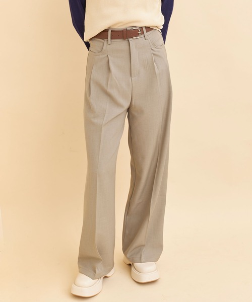 titty＆Co. PETIT（ティティアンドコープティ）の「【titty&Co.PETIT】【ZOZOTOWN限定アイテム】ハイウエストレッグパンツ（スラックス・レディース・ベージュ・FREE）」の11枚目の写真