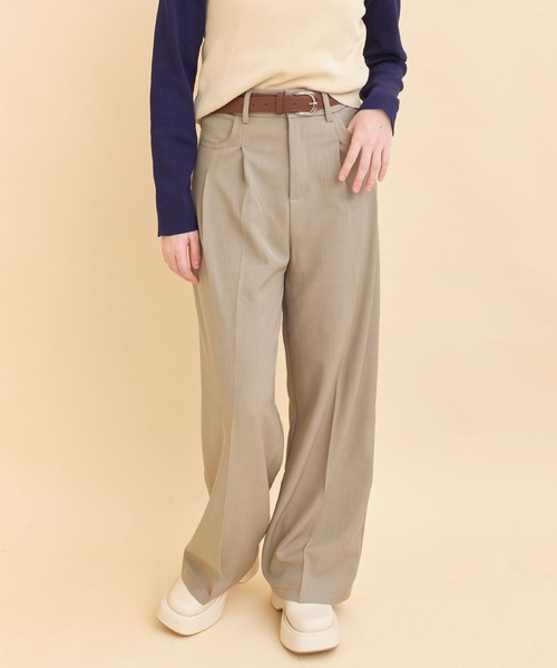 titty＆Co. PETIT（ティティアンドコープティ）の「【titty&Co.PETIT】【ZOZOTOWN限定アイテム】ハイウエストレッグパンツ（スラックス・レディース・ベージュ・FREE）」の12枚目の写真