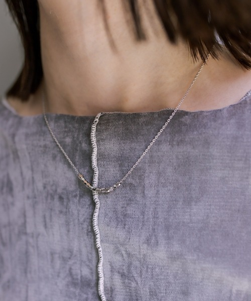 mystic（ミスティック）の「[Eau]cube block necklace（ネックレス・レディース・シルバー/ゴールド・ONE SIZE）」の2枚目の写真