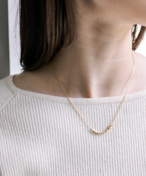 mystic（ミスティック）の「[Eau]cube block necklace（ネックレス・レディース・シルバー/ゴールド・ONE SIZE）」の3枚目の写真