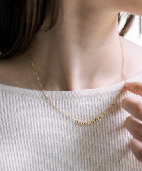 mystic（ミスティック）の「[Eau]cube block necklace（ネックレス・レディース・シルバー/ゴールド・ONE SIZE）」の4枚目の写真