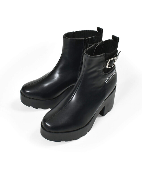 ZIDDY（ジディ）の「【 ニコ☆プチ 掲載 】サイドゴアブーツ(21~24cm)（ブーツ・キッズ・ブラック・22.0cm/23.0cm/21.0cm/24.0cm）」の3枚目の写真