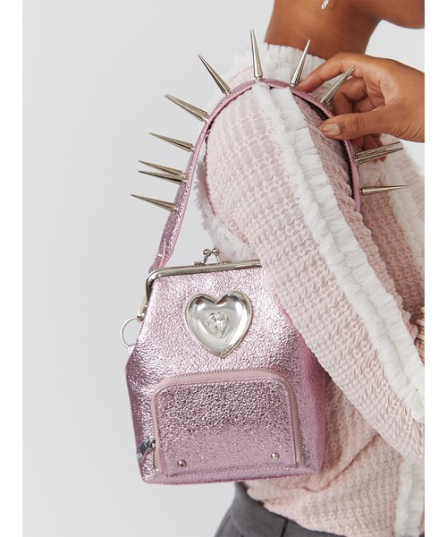 PAMEO POSE(パメオポーズ)の「My Maid Charming Heart Metalic(ショルダーバッグ・レディース・シルバー/ピンク・FREE)」の8枚目の写真