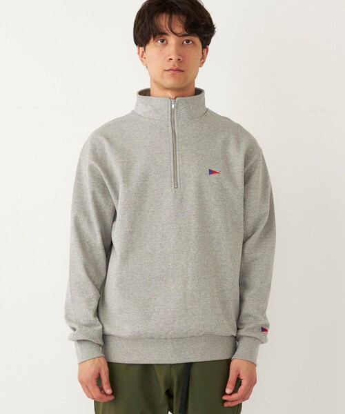 SHIPS Colors(シップス カラーズ)の「【SHIPS Colors別注】Allen A:ハーフジップ スウェット(スウェット・メンズ・グレー/ネイビー/ナチュラル・LARGE/MEDIUM)」の18枚目の写真