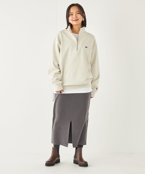 SHIPS Colors(シップス カラーズ)の「【SHIPS Colors別注】Allen A:ハーフジップ スウェット(スウェット・メンズ・グレー/ネイビー/ナチュラル・LARGE/MEDIUM)」の13枚目の写真