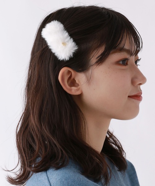 repipi armario(レピピ アルマリオ)の「フワフワパッチンピン(ヘアピン・キッズ・サックスブルー/ホワイト/ピンク・FREE)」の4枚目の写真