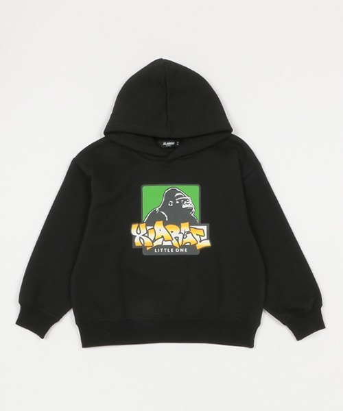 XLARGE KIDS（エクストララージキッズ）の「ボックスゴリラ裏起毛パーカ（パーカー・キッズ・ブラック/レッド/トップグレー/ブルー・100cm/140cm/90cm/120cm/80ｃｍ/110cm/130cm）」の6枚目の写真
