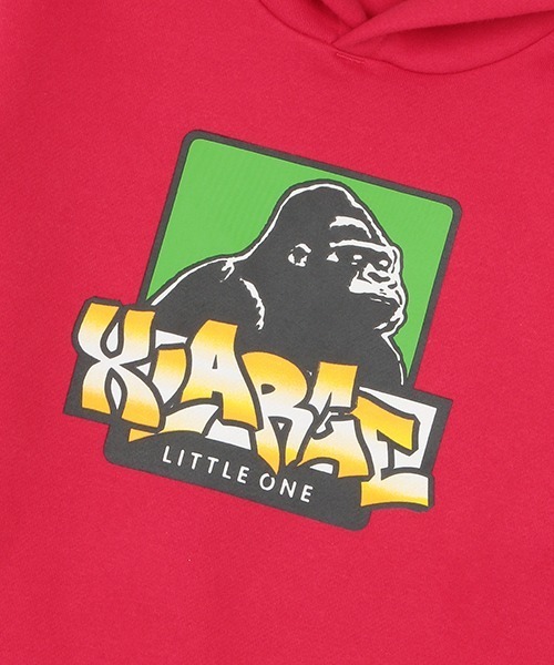 XLARGE KIDS（エクストララージキッズ）の「ボックスゴリラ裏起毛パーカ（パーカー・キッズ・ブラック/レッド/トップグレー/ブルー・100cm/140cm/90cm/120cm/80ｃｍ/110cm/130cm）」の11枚目の写真
