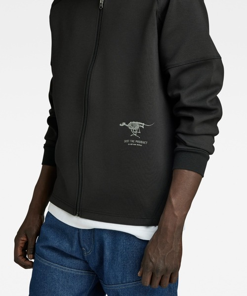 G-STAR（ジースター）の「MOTION ZIP THROUGH TWEETER/ジップスウェット/セットアップ可能（ジャージ・メンズ・ダークブラック・SMALL/LARGE/X-SMALL/MEDIUM/X-LARGE）」の4枚目の写真