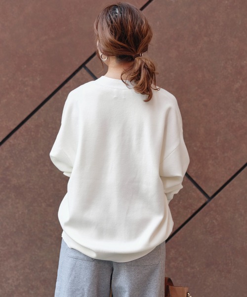 Spick & Span（スピックアンドスパン）の「≪追加≫C/ACダブルジャガードカーディガン（カーディガン/ボレロ・レディース・ネイビー/ホワイト/ベージュ・FREE）」の9枚目の写真