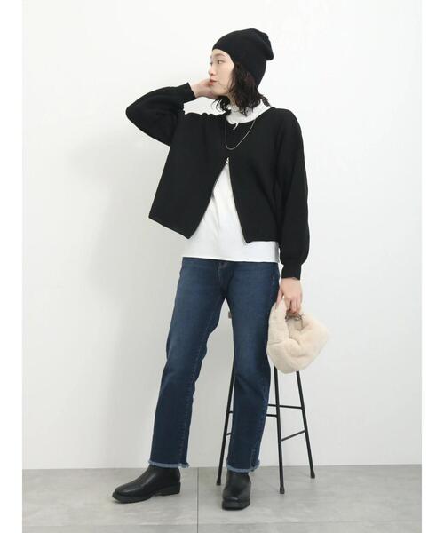 Samansa Mos2 blue（サマンサモスモスブルー）の「◎ダブルジップニットカーディガン（カーディガン/ボレロ・レディース・グリーン/グレー/ブラック・F）」の13枚目の写真