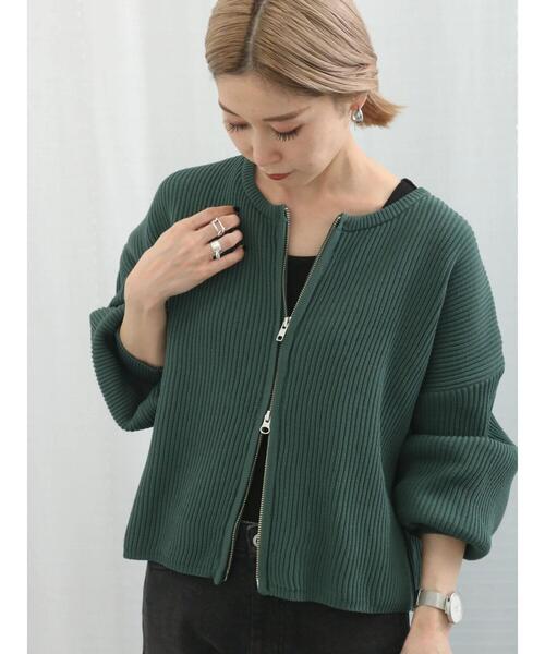 [サマンサタバサ ] モダン セットアップポロシャツ レディース グリーン アイミーポーチ付きセットアップ(40(L) ブラック): Samantha